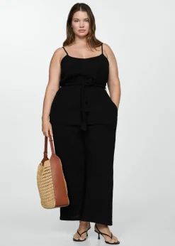 MANGO Sukienki I Kombinezony*Kombinezon na ramiączkach ze sznurkiem w pasie