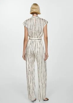 MANGO Sukienki I Kombinezony*Kombinezon satynowy w paski