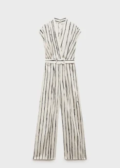 MANGO Sukienki I Kombinezony*Kombinezon satynowy w paski