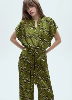 MANGO Sukienki I Kombinezony*Kombinezon satynowy ze wzorem