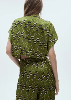 MANGO Sukienki I Kombinezony*Kombinezon satynowy ze wzorem