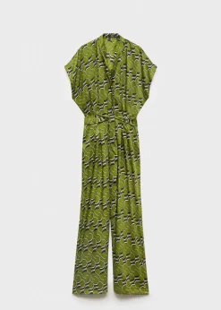 MANGO Sukienki I Kombinezony*Kombinezon satynowy ze wzorem