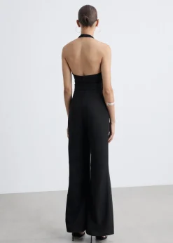 MANGO Sukienki I Kombinezony*Kombinezon z dekoltem halter i paskiem