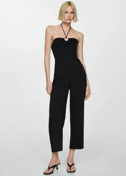 MANGO Sukienki I Kombinezony*Kombinezon z dekoltem halter i kółkiem