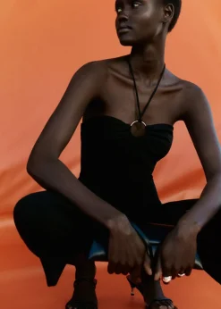 MANGO Sukienki I Kombinezony*Kombinezon z dekoltem halter i kółkiem