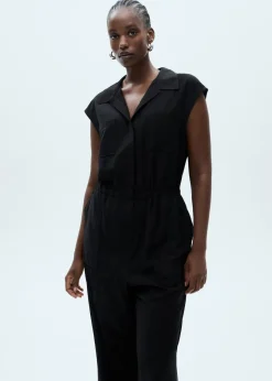 MANGO Sukienki I Kombinezony*Kombinezon z kieszeniami i kołnierzykiem koszulowym