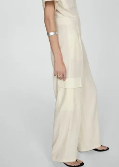 MANGO Sukienki I Kombinezony*Kombinezon z koszulowym kołnierzykiem z lyocellu