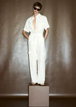 MANGO Sukienki I Kombinezony*Kombinezon z koszulowym kołnierzykiem z lyocellu