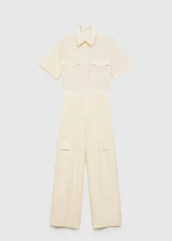 MANGO Sukienki I Kombinezony*Kombinezon z koszulowym kołnierzykiem z lyocellu