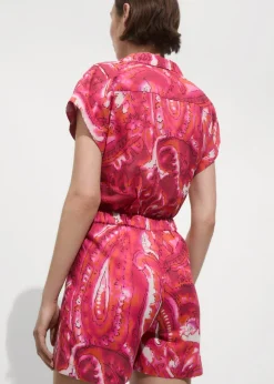MANGO Sukienki I Kombinezony*Kombinezon z koszulowym kołnierzykiem i nadrukiem