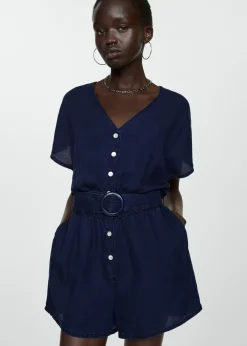 MANGO Sukienki I Kombinezony*Kombinezon z krótkimi nogawkami i paskiem