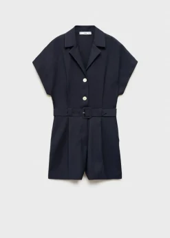 MANGO Sukienki I Kombinezony*Kombinezon z krótkimi nogawkami i paskiem