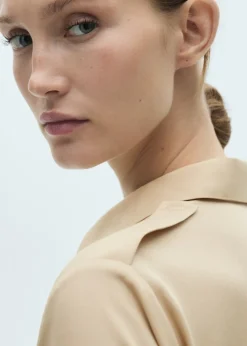 MANGO Sukienki I Kombinezony*Kombinezon z lyocellu z kołnierzykiem koszulowym