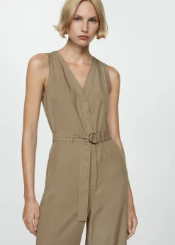 MANGO Sukienki I Kombinezony*Kombinezon z lyocellu z paskiem
