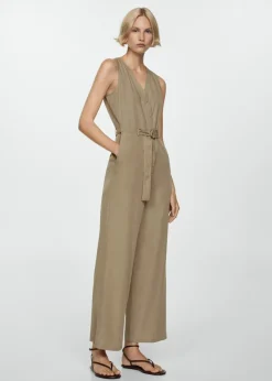 MANGO Sukienki I Kombinezony*Kombinezon z lyocellu z paskiem
