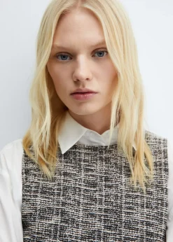 MANGO Sukienki I Kombinezony*Kombinezon z melanżowego tweedu