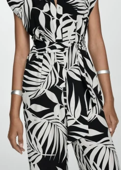 MANGO Sukienki I Kombinezony*Kombinezon z nadrukiem i kokardą