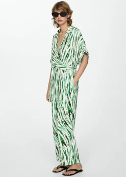 MANGO Sukienki I Kombinezony*Kombinezon z nadrukiem i kokardą