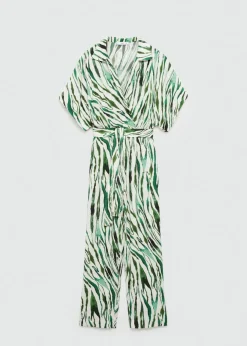 MANGO Sukienki I Kombinezony*Kombinezon z nadrukiem i kokardą