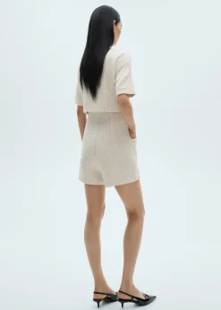 MANGO Sukienki I Kombinezony*Kombinezon z tweedu z krótkim rękawem