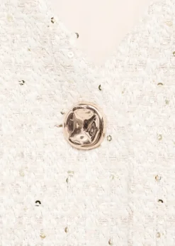 MANGO Sukienki I Kombinezony*Kombinezon z tweedu z krótkim rękawem