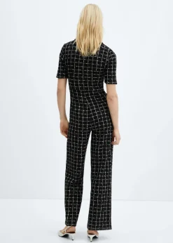 MANGO Sukienki I Kombinezony*Kombinezon z tweedu z krótkim rękawem