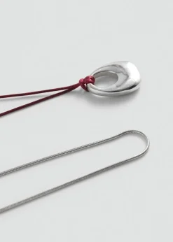 MANGO Biżuteria*Komplet 2 naszyjników z łączonych materiałów