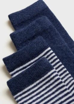 Dzieci MANGO Bielizna I Skarpetki|Akcesoria*Komplet 2 par skarpet w pasy