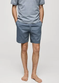 MANGO Piżamy*Komplet piżama z bawełny w paski