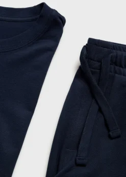 MANGO Piżamy*Komplet piżamowy z bawełny z krótkimi nogawkami