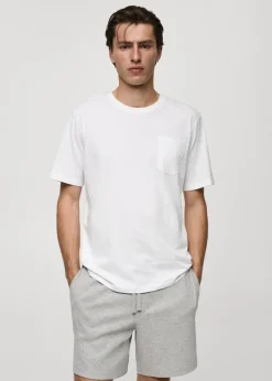 MANGO Piżamy*Komplet piżamowy z bawełny z krótkimi nogawkami