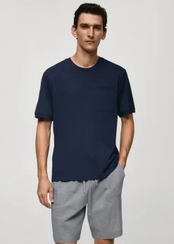 MANGO Piżamy*Komplet piżamowy z bawełny w kratę