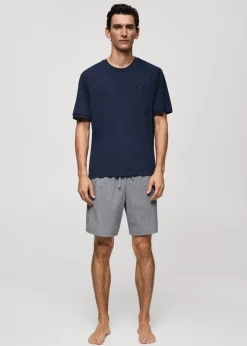 MANGO Piżamy*Komplet piżamowy z bawełny w kratę