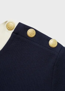 MANGO Koszulki*Kontrastowa koszulka z guzikami