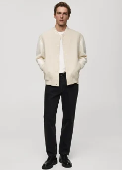 MANGO Kurtki I Koszule Wierzchnie*Kontrastowa kurtka typu bomber z bawełny