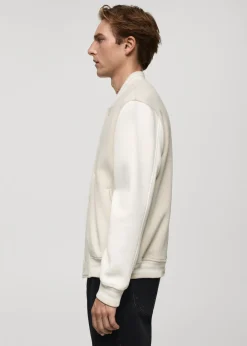 MANGO Kurtki I Koszule Wierzchnie*Kontrastowa kurtka typu bomber z bawełny