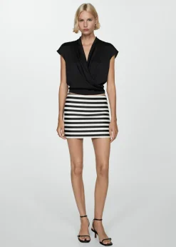 MANGO Koszule I Bluzki*Kopertowa bluzka bez rękawów