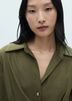 MANGO Sukienki I Kombinezony*Kopertowa sukienka koszulowa