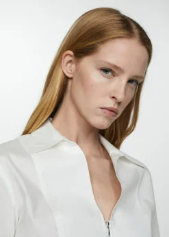 MANGO Koszule I Bluzki*Koszula bawełniana o taliowanym kroju na zamek