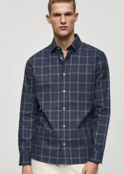 MANGO Koszule*Koszula bawełniana regular fit w kratę