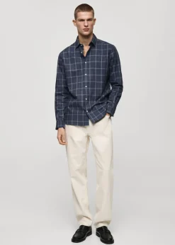 MANGO Koszule*Koszula bawełniana regular fit w kratę