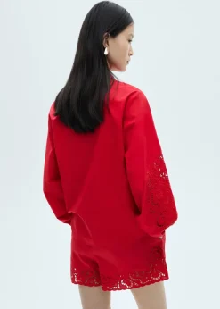 MANGO Koszule I Bluzki*Koszula bawełniana z ażurowymi detalami