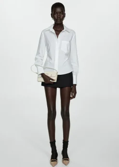 MANGO Koszule I Bluzki*Koszula bawełniana z marszczeniem