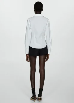 MANGO Koszule I Bluzki*Koszula bawełniana z marszczeniem