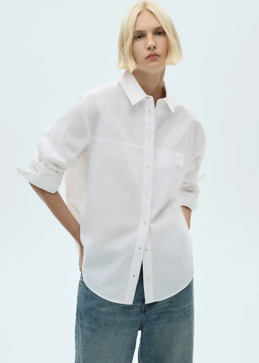 MANGO Koszule I Bluzki*Koszula bawełniana z ozdobnymi guzikami