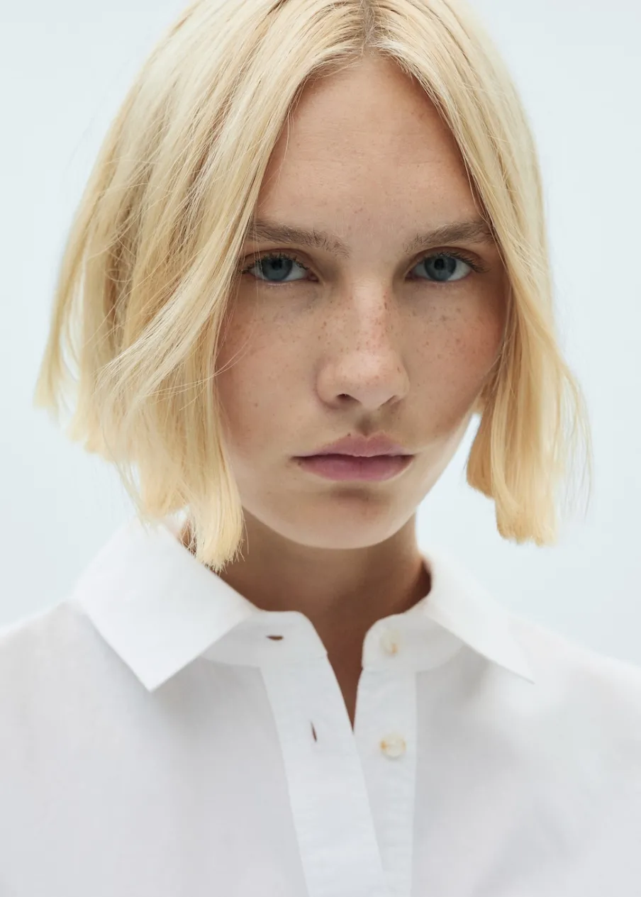 MANGO Koszule I Bluzki*Koszula bawełniana z ozdobnymi guzikami