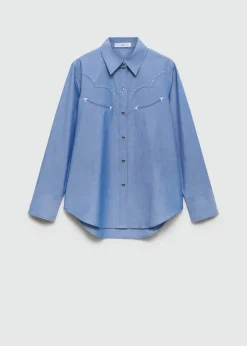 MANGO Koszule I Bluzki*Koszula bawełniana z ćwiekami