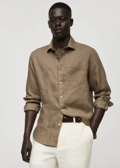 MANGO Koszule*Koszula classic fit z 100% lnu