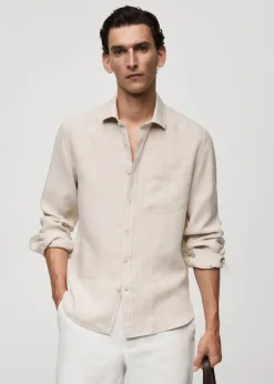 MANGO Koszule*Koszula classic fit z 100% lnu