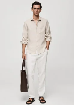 MANGO Koszule*Koszula classic fit z 100% lnu